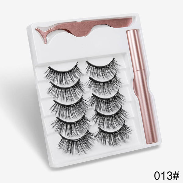 Sexy Sheep Magnetic Faux Mink Volume Eyelashes Kit Set (5 Pairs)-Magnetic Eyelash-UNIQSO