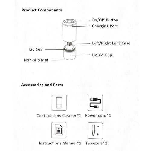 Premium Ultrasonic Contact Lenses Cleaner-Lens Cleaner-UNIQSO