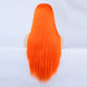 Swish Orange Front Lace Long Straight Wig-Lace Front Wig-UNIQSO