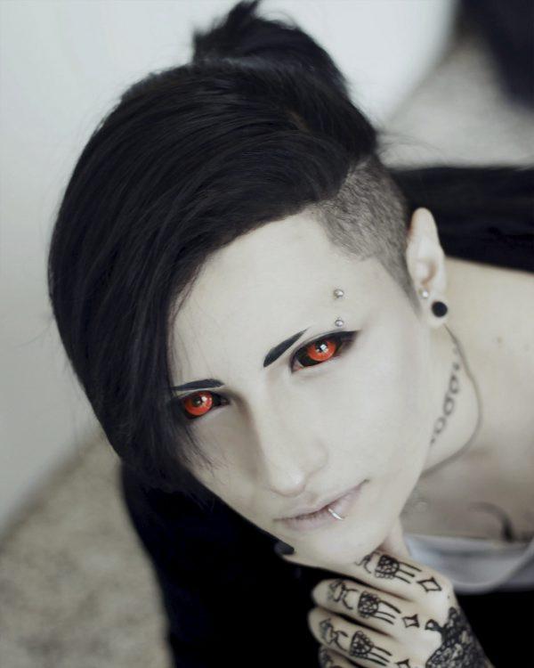 Flash Red Black Sclera Contacts Tokyo Ghoul - Red Ghoul/Gremlin (2 lenses/pack)-Sclera Contacts-UNIQSO Canada