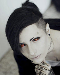Flash Red Black Sclera Contacts Tokyo Ghoul - Red Ghoul/Gremlin (2 lenses/pack)-Sclera Contacts-UNIQSO Canada