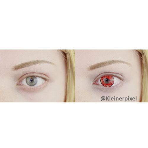 I.Fairy Cara Red (1 lens/pack)-Colored Contacts-UNIQSO Canada