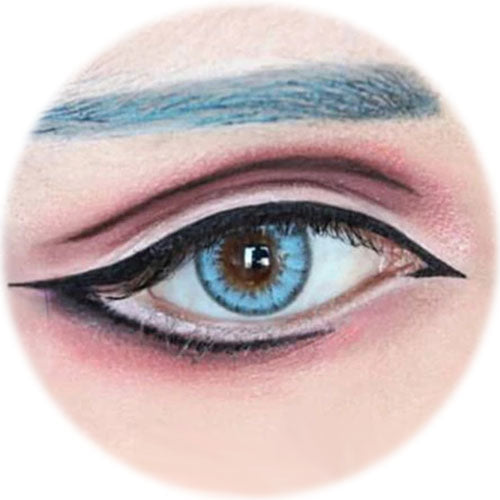 Kazzue Blissful Blue colored contacts