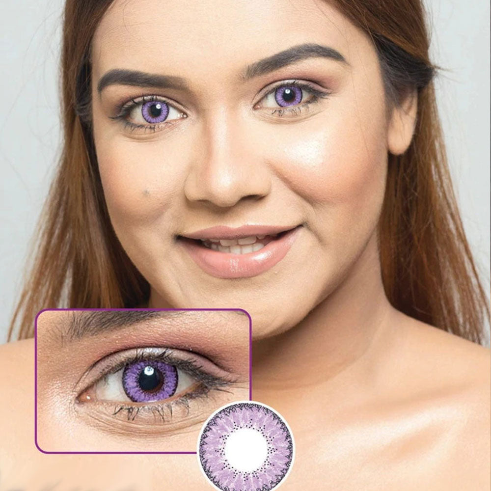 Kazzue Fay Violet colored contacts
