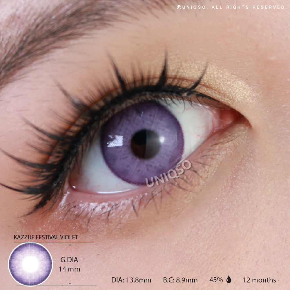 Kazzue Festival Violet colored contacts