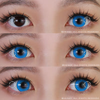 Kazzue Intense Pop Blue colored contacts
