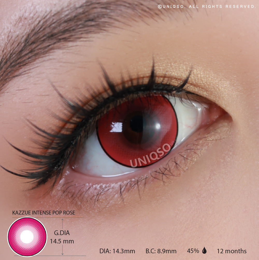 Kazzue Intense Pop Rose colored contacts