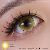 Kazzue Intense Pop Yellow colored contacts