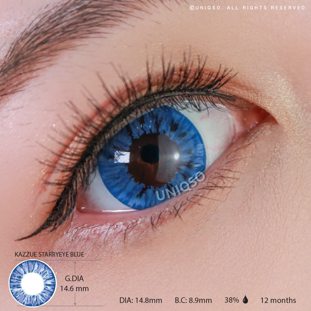 Kazzue Starryeye Blue (1 lens/pack)-Colored Contacts-UNIQSO Canada