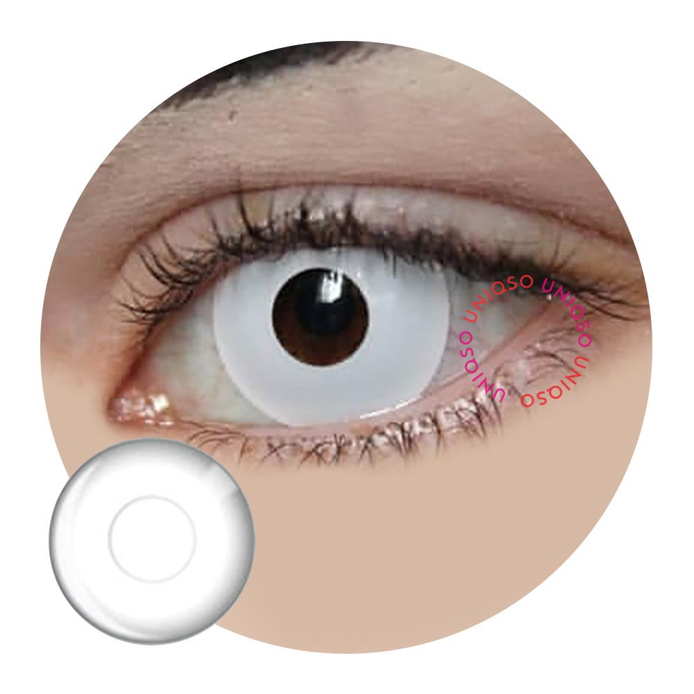 Kazzue Crazy Lens with Power - Whiteout (1 lens/pack)-Crazy Contacts-UNIQSO