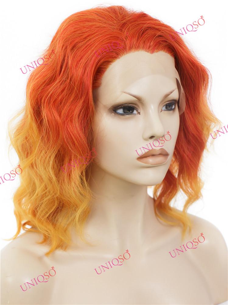 Premium Wig - Lace Front Cherry Red Wig (Cascading Curls)-Lace Front Wig-UNIQSO