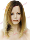 Premium Wig - Reverse-Ombre Blonde Lace Front Synthetic Wig-Lace Front Wig-UNIQSO