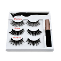 Mixed Designs Faux Mink Magnetic Eyelashes Kit Set (3 Pairs)-Magnetic Eyelash-UNIQSO Canada
