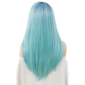 Premium Wig - Rooted Baby Blue Long Side Sweep Straight Lace Front Wig-Lace Front Wig-UNIQSO