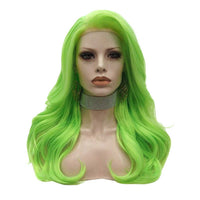 Premium Wig - Fluorescent Green Side Sweep Long Lace Front Wig-Lace Front Wig-UNIQSO