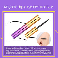 Natural Long Faux Mink Magnetic Eyelashes Full Kit Set (5 Pairs)-Magnetic Eyelash-UNIQSO Canada