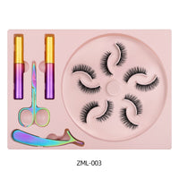 Natural Long Faux Mink Magnetic Eyelashes Full Kit Set (5 Pairs)-Magnetic Eyelash-UNIQSO Canada
