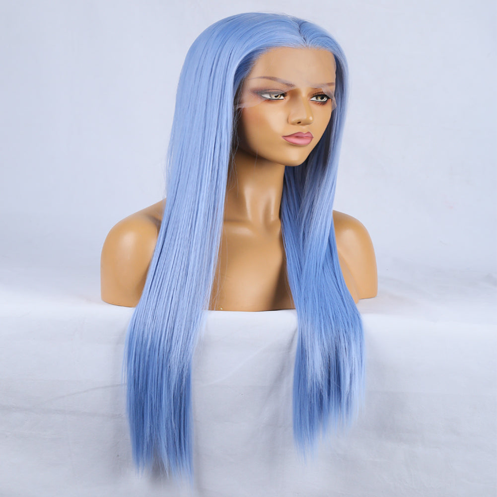 Pamper Blue Front Lace Long Hair Wig-Lace Front Wig-UNIQSO Canada