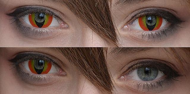 Phantasee Crazy Red Dragon Eyes (2 lenses/pack)-Crazy Contacts-UNIQSO Canada