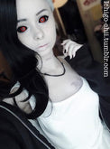 Phantasee Red Black Sclera Contacts Tokyo Ghoul - Red Ghoul/Gremlin (2 lenses/pack)-Sclera Contacts-UNIQSO Canada