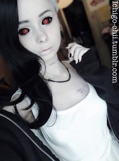 Phantasee Red Black Sclera Contacts Tokyo Ghoul - Red Ghoul/Gremlin (2 lenses/pack)-Sclera Contacts-UNIQSO Canada