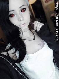 Phantasee Red Black Sclera Contacts Tokyo Ghoul - Red Ghoul/Gremlin (2 lenses/pack)-Sclera Contacts-UNIQSO Canada