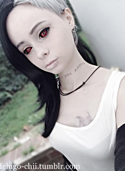 Phantasee Red Black Sclera Contacts Tokyo Ghoul - Red Ghoul/Gremlin (2 lenses/pack)-Sclera Contacts-UNIQSO Canada