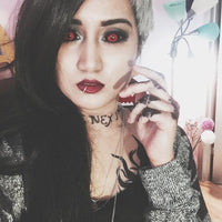 Phantasee Red Black Sclera Contacts Tokyo Ghoul - Red Ghoul/Gremlin (2 lenses/pack)-Sclera Contacts-UNIQSO Canada