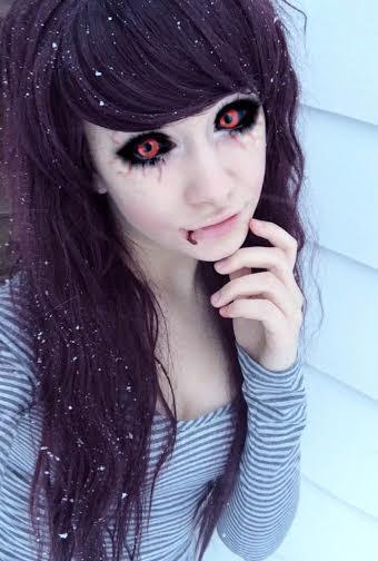 Phantasee Red Black Sclera Contacts Tokyo Ghoul - Red Ghoul/Gremlin (2 lenses/pack)-Sclera Contacts-UNIQSO Canada