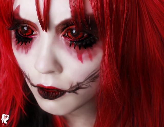 Phantasee Red Black Sclera Contacts Sunpyre (2 lenses/pack)-Sclera Contacts-UNIQSO