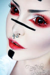 Phantasee Red Black Sclera Contacts Sunpyre (2 lenses/pack)-Sclera Contacts-UNIQSO
