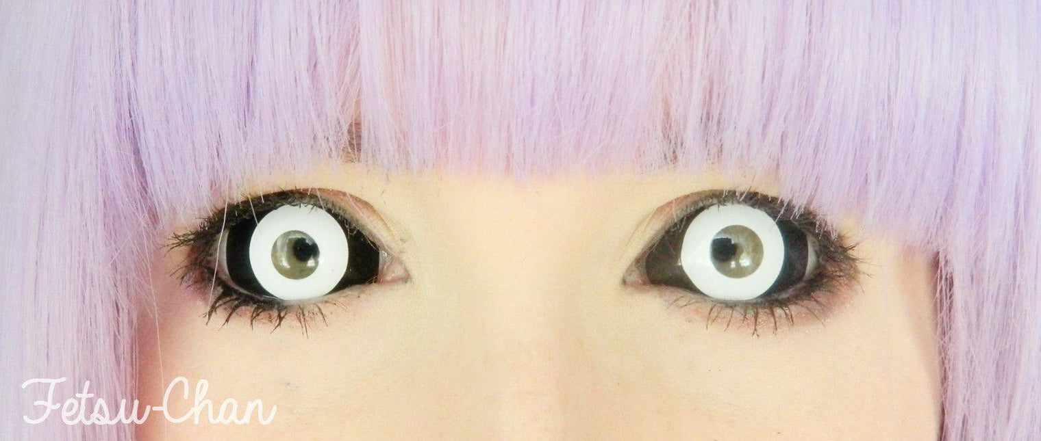 Phantasee White Black Sclera Contacts Medusa (2 lenses/pack)-Sclera Contacts-UNIQSO Canada