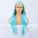 Plush Blue Front Lace Long Straight Hair-Lace Front Wig-UNIQSO Canada