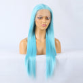 Plush Blue Front Lace Long Straight Hair-Lace Front Wig-UNIQSO Canada