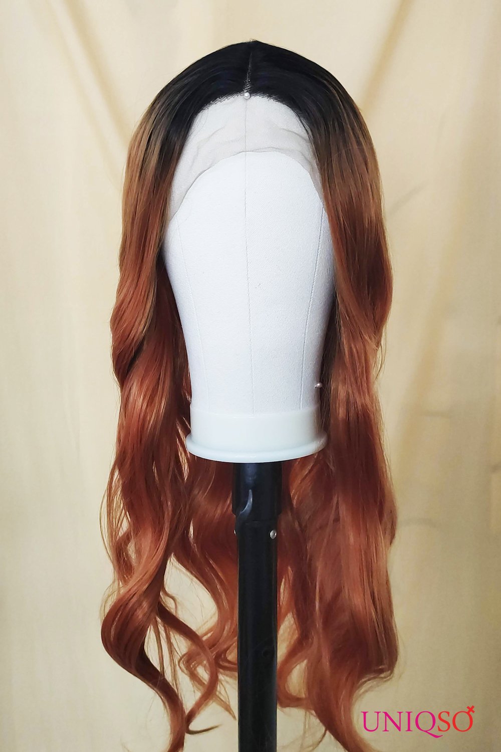 Premium Wig - Auburn Long Big Wave Lace Front Wig-Lace Front Wig-UNIQSO Canada
