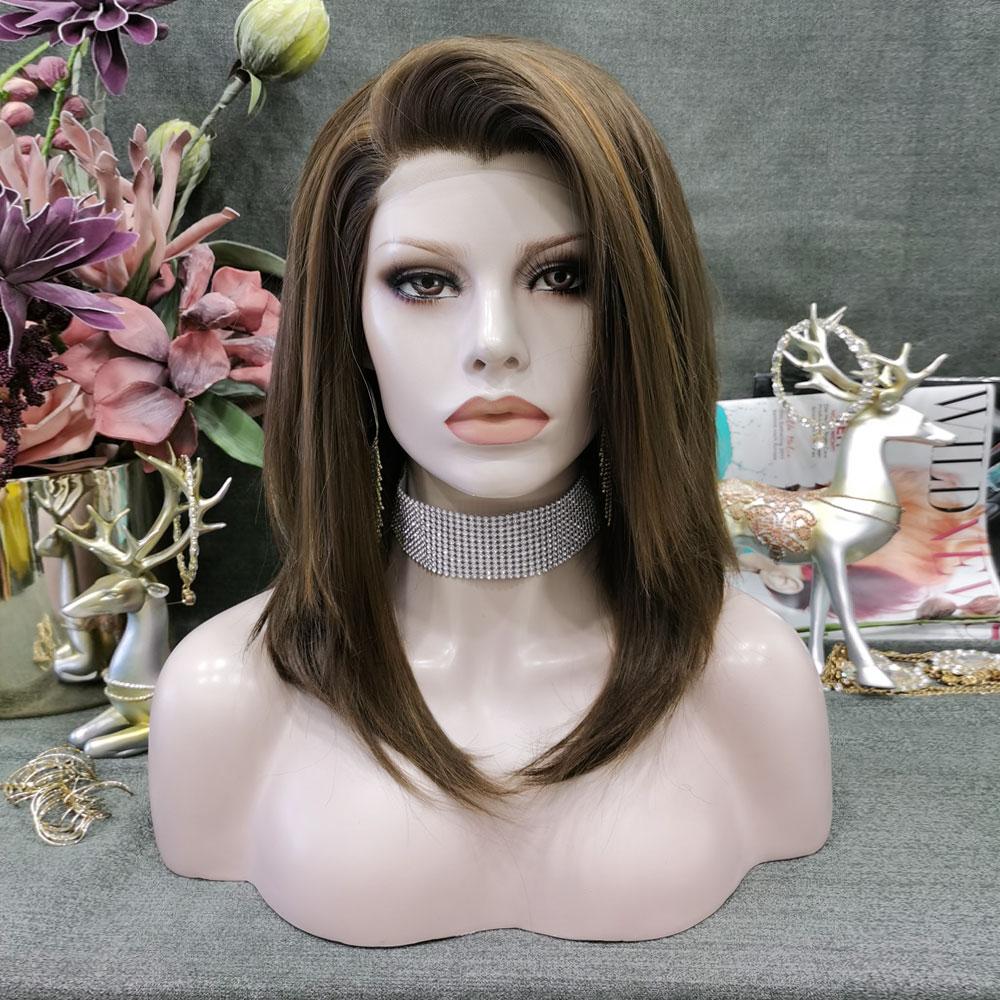 Premium Wig - Chocolate Layered Side Sweep Lace Front Wig-Lace Front Wig-UNIQSO Canada