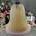 Premium Wig - Contrast Blonde Center Parting Lace Front Wig-Lace Front Wig-UNIQSO Canada