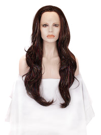 Premium Wig - Copper Blend Shiny Tinsel Lace Front Tinsel-Lace Front Wig-UNIQSO Canada
