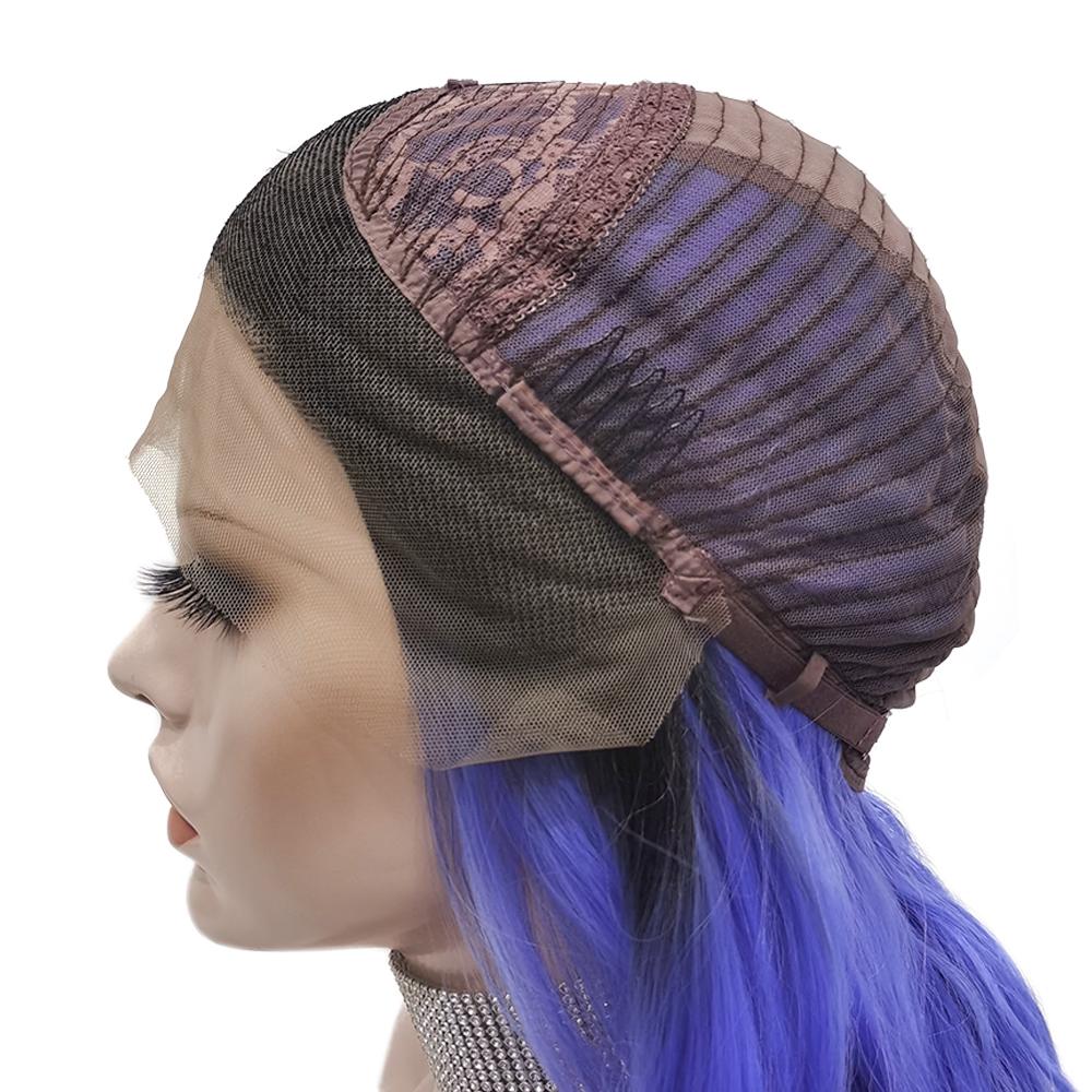 Premium Wig - Deep Root Neon Navy Lustrous Long Lace Front Wig-Lace Front Wig-UNIQSO Canada