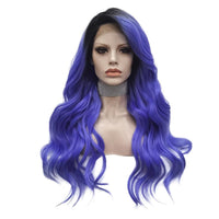 Premium Wig - Deep Root Neon Navy Lustrous Long Lace Front Wig-Lace Front Wig-UNIQSO Canada