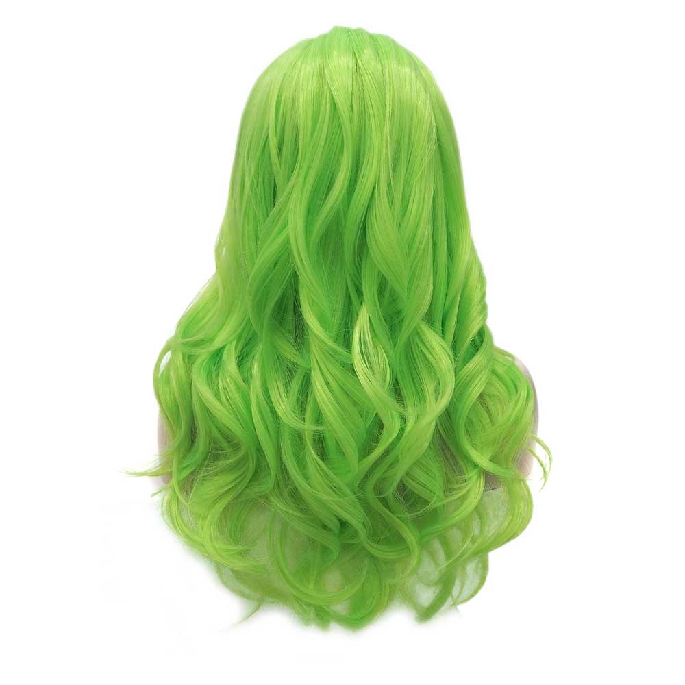 Premium Wig - Fluorescent Green Side Sweep Long Lace Front Wig-Lace Front Wig-UNIQSO Canada