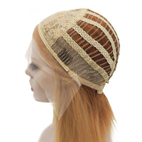 Premium Wig - Khaki Lemon Medium Straight Lace Front Wig-Lace Front Wig-UNIQSO Canada