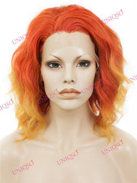 Premium Wig - Lace Front Cherry Red Wig (Cascading Curls)-Lace Front Wig-UNIQSO Canada