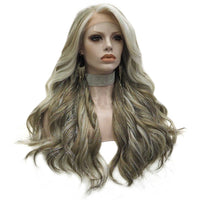 Premium Wig - Long Tinsel Grey Ombre Lace Front Wig-Lace Front Wig-UNIQSO Canada