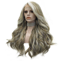 Premium Wig - Long Tinsel Grey Ombre Lace Front Wig-Lace Front Wig-UNIQSO Canada