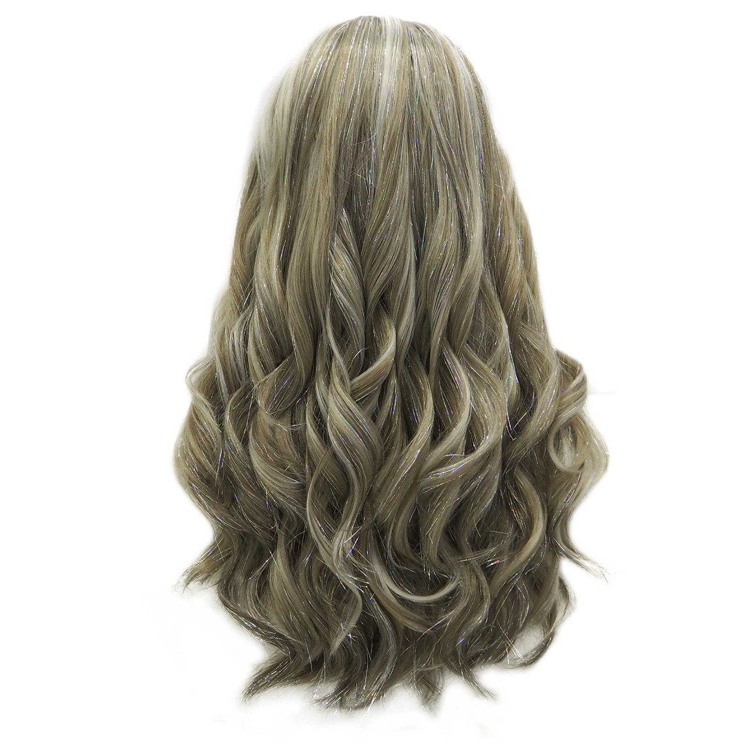 Premium Wig - Long Tinsel Grey Ombre Lace Front Wig-Lace Front Wig-UNIQSO Canada