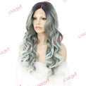 Premium Wig - Reverse Balayage Grey Wig-Lace Front Wig-UNIQSO Canada