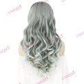 Premium Wig - Reverse Balayage Grey Wig-Lace Front Wig-UNIQSO Canada