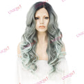 Premium Wig - Reverse Balayage Grey Wig-Lace Front Wig-UNIQSO Canada