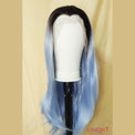 Premium Wig - Rooted Glacier Blue Long Straight Lace Front Wig-Lace Front Wig-UNIQSO Canada